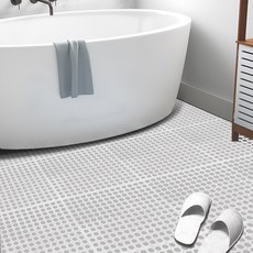 HABITY 防滑排水浴室拼圖地墊 30 x 30 x 0.6 cm, 16個, 白色