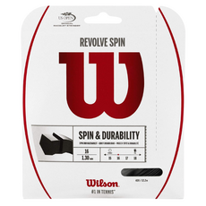 Wilson Revolve Spin 網球線 五角 WRZ957000 100g, 黑色, 1個
