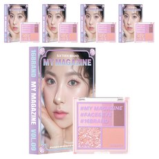 16brand 迷你雜誌眼影盤, Vol.09 Mermaid Pearl Mood, 5個