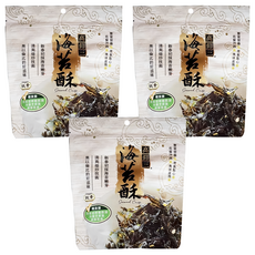 高仰三 海苔酥, Vegan 純素, 新春初採海苔嫩芽，清爽炒焙技術, 45g, 3包