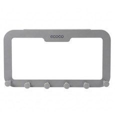 ecoco 意可可 免釘無痕門後掛勾 E1605 L型 41.6 x 23.3 x 4.4cm, 灰色, 1個
