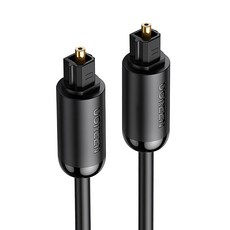 UGREEN 綠聯 Toslink公對公數字光纖線 AV122, 1.5m, 黑色, 1條