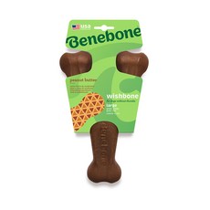 Benebon 叉骨花生醬味狗牙齒玩具大號, 混色, 1個