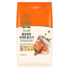 정관장지니펫 전연령 강아지 오리지널 홍삼넣은 건식사료, 닭+연어, 1kg, 1개
