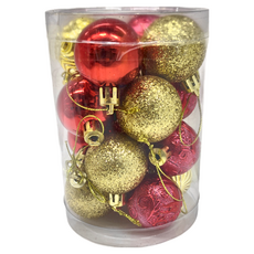 雙色電鍍球組 Set, 40mm, 金色+紅色, 3組