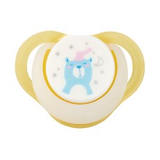 Combi 康貝 睡眠夜用安撫奶嘴 #18315 S, 0歲以上, 夜夢熊 黃色, 1個
