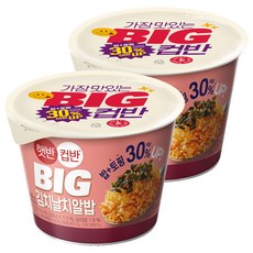 CJ Hetbahn Big即食泡菜飛魚籽杯飯, 263g, 2入