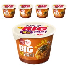 햇반컵반 BIG 치즈닭갈비덮밥, 5개, 313g
