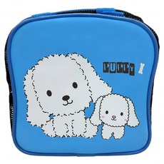 聖新文教 不發霉可愛動物全網透氣環保餐具袋, 藍狗, 1個