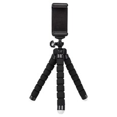 리브에잇 고프로 휴대폰 거치 문어발 삼각대, 블랙, 1개