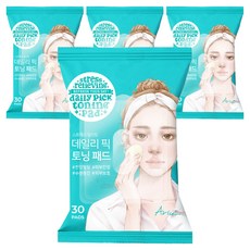 [비건뷰티] 아리얼 데일리 픽 토닝패드 57g, 30개입, 4개