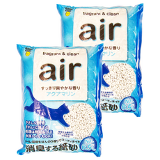 Super Cat 超級貓 Air3D立體紙砂, 6.5L 貓砂，清爽香氣，環保，水洗OK, 海洋, 2包