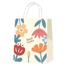 아이엔피 NB 종이 쇼핑백, 굿럭플라워, 10개