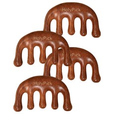 Hollypick 頭皮刮痧 斜方肌按摩, 4個, 棕色