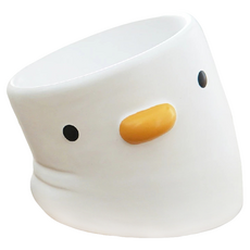 PURROOM 陶瓷食盆 肚腩斜口碗, 小雞, 1個