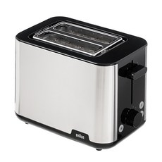 BRAUn 百靈 Pure Shine 不鏽鋼雙槽烤麵包機, HT1515BK