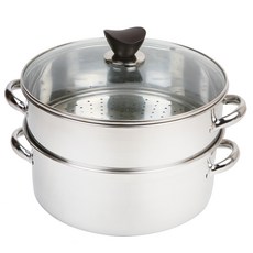 雙耳雙層不鏽鋼蒸籠