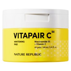 NATURE REPUBLIC Vitapair C亮白補水棉片 160ml, 1罐, 60片