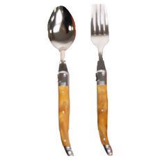 장네론 라귀올 선물패키지 디너 세트, 마블브라운, 스푼+포크+선물 패키지 박스, 1세트