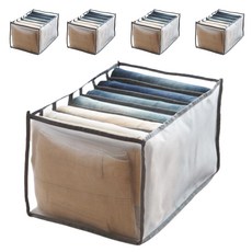 빌드온 망사 메쉬 칸막이 옷장 정리함 6칸, 다크그레이, 5개