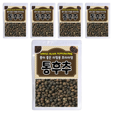 풍미 좋은 프리미엄 통 흑후추 리필용, 200g, 5개