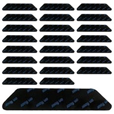 생활살림 이불 러그 밀림방지 양면 젤 패드 사다리꼴형, 24개, 블랙