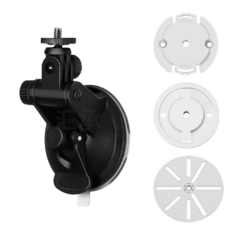 Huns Pick支架 3種包含免打孔吸附式家用攝影機支架 黑色, 1個, 單一商品