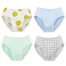 Maykids 笑臉系列童款印花三角內褲 4件組