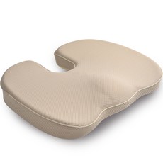 Sam-S 7DO 車用 辦公室用 記憶棉坐墊, 1個, 米色