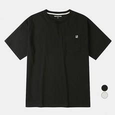 NEPA 男女通用透氣重磅棉質口袋半寬鬆版短袖T恤