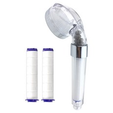 AHOYE 除氯蓮蓬頭 + 濾芯, 1組, 銀色 + 透明色