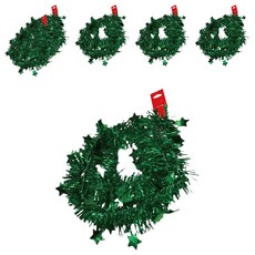 6吋綠色白邊星星金蔥條組 6條, 綠色, 1組