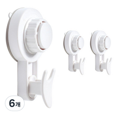 마켓감성 흡착 후크 걸이, 화이트, 6개