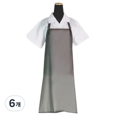 A&G 頸掛式聚氨酯圍裙 小, 半透明黑色, 6個