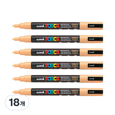 포스카 컬러마커 PC-3M L ORANGE, 18개, 1색