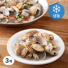 바른씨 자숙피 바지락 (냉동), 3개, 500g