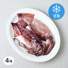 국내산 손질 통 오징어 (냉동), 4개, 320g