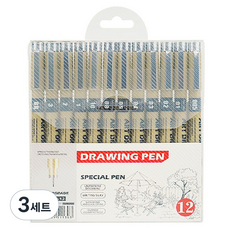 Dong-A PMS 藝術繪圖筆12件組, 混和色, 3套