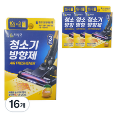 리빙굿 청소기 방향제 3p, 30g, 16개, 레몬향