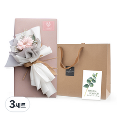 La Source花朵筆巧克力棒禮盒組 銀灰色, 花筆+Pepero 4p+購物袋+留言卡, 3組