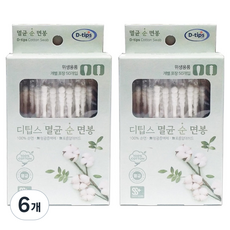 D-tips 棉花棒, 50入, 6盒