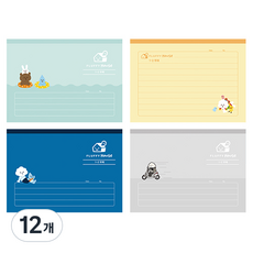 영아트 國小1-2年級無格線 芙樂菲屋橫式筆記本, 混色, 12個