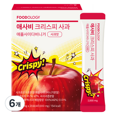 푸드올로지 초모 애사비 크리스피 사과맛, 40g, 6개