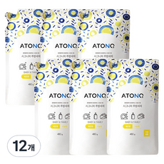 ATOPALM O2 經典奶瓶&廚房洗潔精 檸檬香 補充包, 480g, 12個