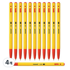 monAmi 153 原子筆 1.0mm 12EA-DZ, 4個, 紅色