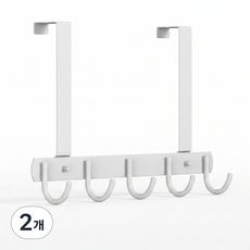 마켓피아 다용도 도어훅 5후크 23 x 36 cm, 2개
