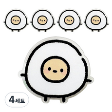 골드팡 귀여운 야채 캐릭터 아크릴 북클립 집게 5p 세트 달걀, 4세트, 2.5cm