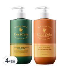 Ceci Cella 身體去角質 500ml + 黑莓和漿果沐浴露 500ml 套組, 4組