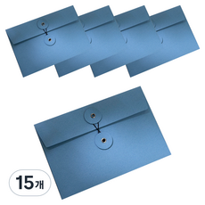 微笑 紙質文件檔案收納袋 11.3 x 16.8 cm, 海洋藍, 15個