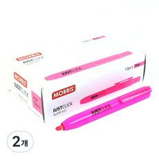 MORRIS Just Click螢光筆 M2, 粉色, 24個